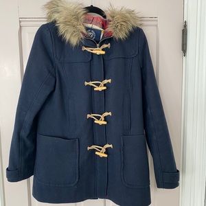 Navy Blue Wool American Eagle Duffel Coat